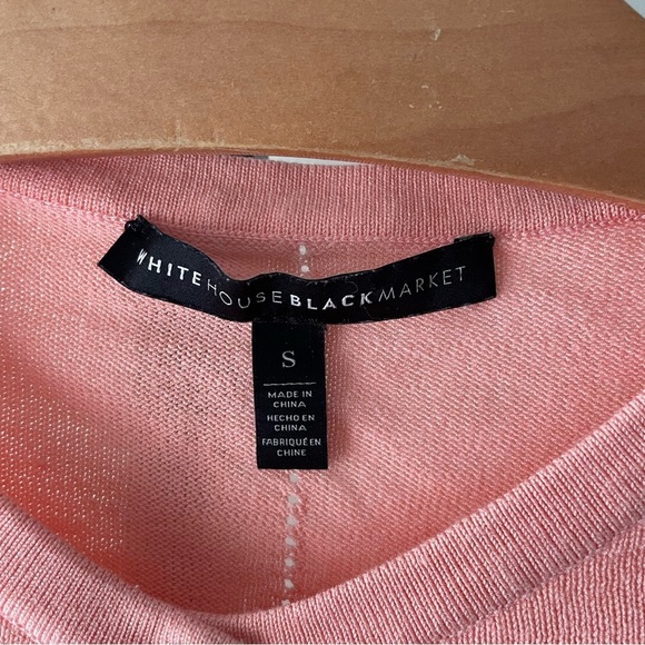 WHBM Peach Pink Short Knit Button Down Sweater Size Small - Picture 6 of 6